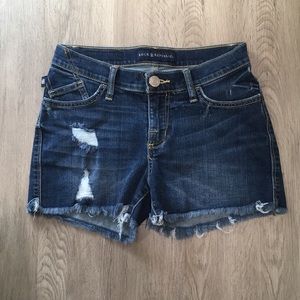 Distressed Denim Shorts